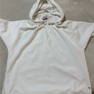 ALL SAINTS White Oversized Hooded Sweatshirt